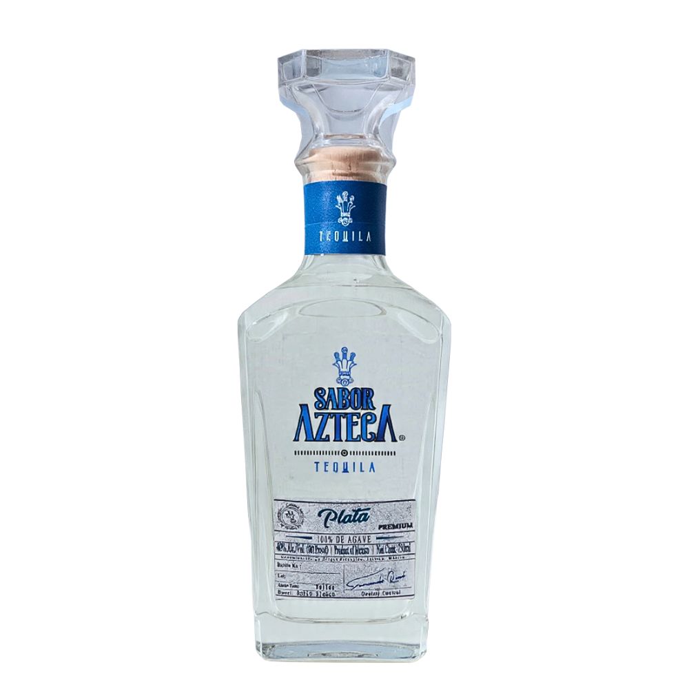 Tequila transparente sabor azteca plata